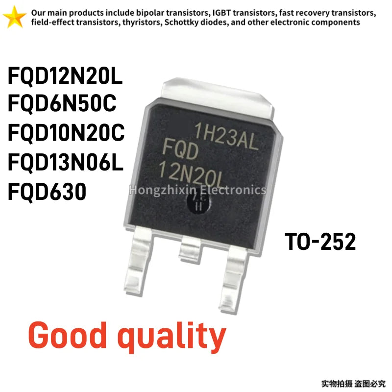 10PCS NEW FQD10N10 10N10 FQD12P10 12P10 FQD13N10L 13N10L FQD11P06 11P06 FQD16N25C 16N25C TO-252 Surface Mount MOS FET