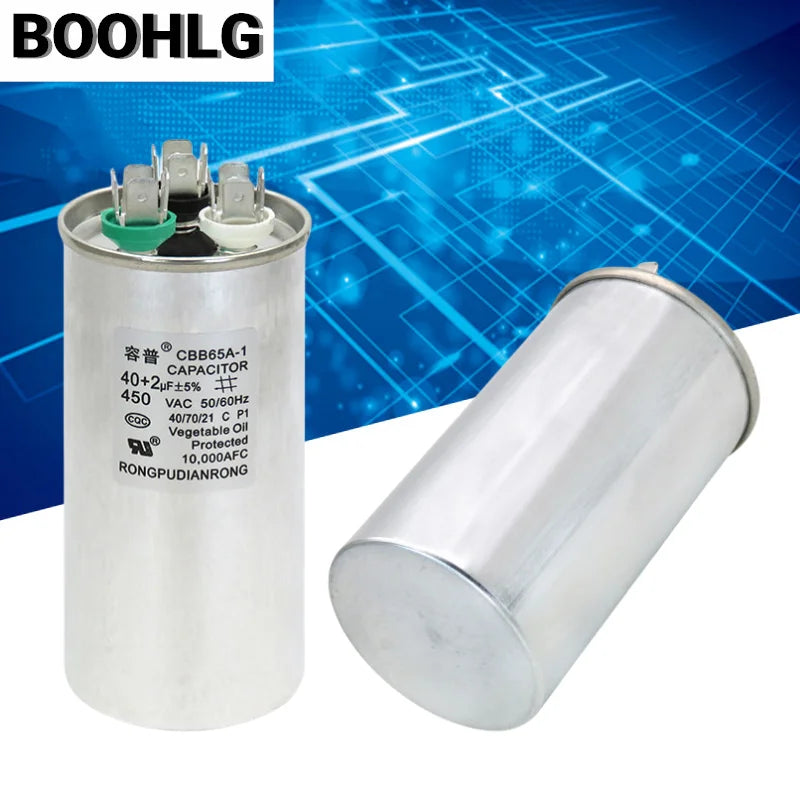 1.5P Air Conditioning Capacitor 25+1.5UF 25+2UF 30+3UF 35+2.5UF Air Conditioning Compressor Capacitor