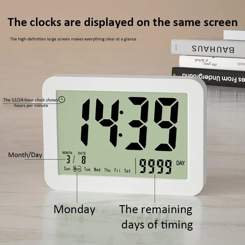 Digital Countdown Days Timer 9999-Day Count Down Clock Multi-Function Electronic Countdown Timer for Vacation Retirement Wedding