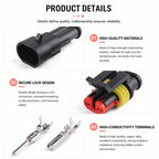 2Pin 1.5 AMP Series Waterproof Car Connector DJ7041-1.5-11/21 282080-1 Docking Terminal Plug Socket Kit Automotive Marine