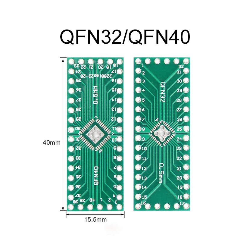 1Pce Pinboard QFN16/LGA16 QFN20 QFN44/48 QFN32/QFP32/QFN40 QFP32-64 QFN56/64 QFP32-100 LQFP128/144 Adapter Socket Adapte Plate
