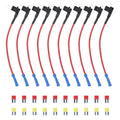 FT4-10 10 Pack 12V Car Add-a-Circuit Fuse Tap Adapter ACZ Blade Fuse/Micro 2 Fuse with 10pcs 10A and 20A Fuses