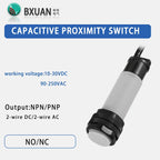 Fast Delivery M18 Proximity Switch Sensor Capacitive Sensor DC 3-Wire 12-24VDC/AC 100-240VAC Three Wire Output NPN PNP NO NC