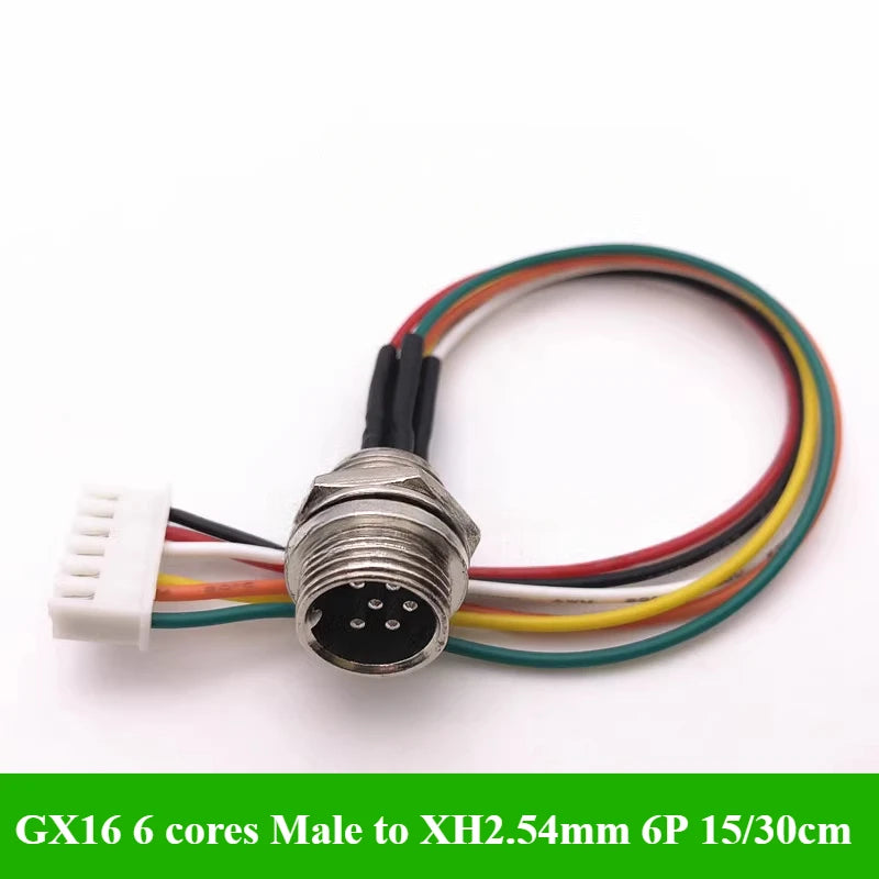 GX12 GX16 GX20 Aviation Plug To XH2.54 Terminal Wire 2 3 4 5 6 Pin M12 Male Head Adapter Cable Connector Extension Line 15/30cm