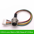 GX12 GX16 GX20 Aviation Plug To XH2.54 Terminal Wire 2 3 4 5 6 Pin M12 Male Head Adapter Cable Connector Extension Line 15/30cm
