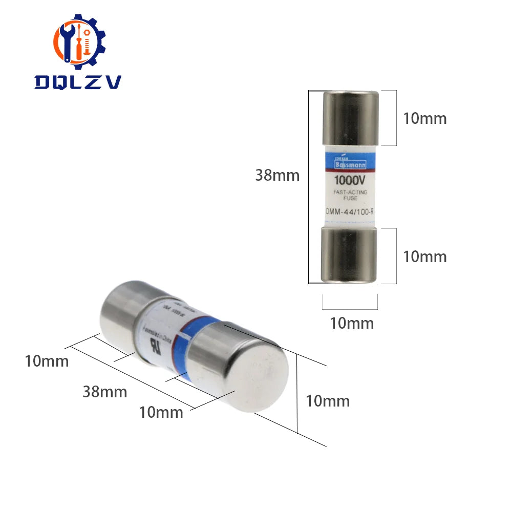 1PCS Fast Acting Ceramic Fuse DMM-44/100-R DMM-B-44/100-R DMM-44/100 DMM-B-44/100 440mA 1000V 10X35MM For Fluke Multimeter