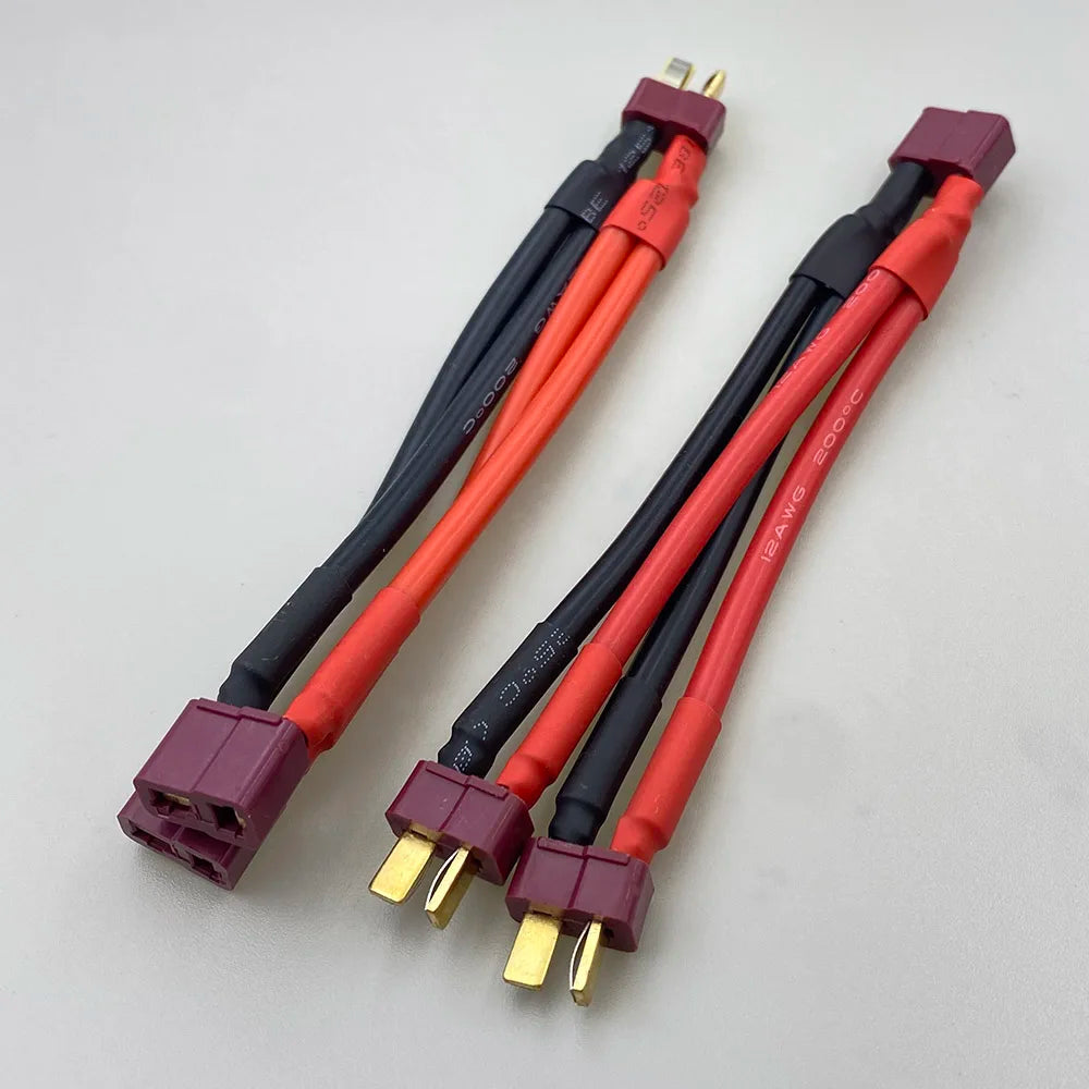 XT60 XT90 T Plug Parallel Battery Connector Male/Female Double Extension Cable Y-Divider/RC Battery Motor3-Way 10AWG 12AWG 14AWG