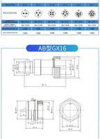 GX12 2/3/4/5/6/7Pin Nut Type Aviation Plug 12mm Circular Socket  Male & Female Electric Power Panel M12 Connector