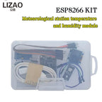 ESP8266 Weather Station Kit, Temperature & Humidity Sensor with OLED Display, Breadboard and Accessories for Arduino IoT Project