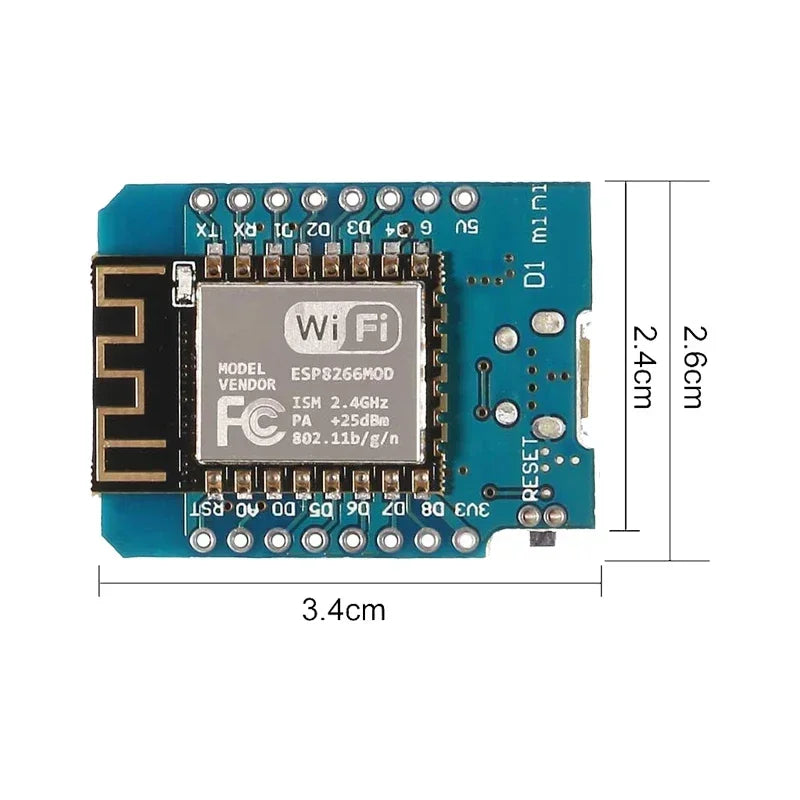 10pcs WeMos D1 Mini Pro V3.0 NodeMcu 4MB/16MB Bytes Lua WIFI Internet of Things Development Board Based ESP8266 CH340G Nodemcu V