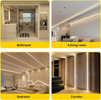 COB LED Strip 220V High Brightness 220V Led Strip Flexible Ribbon Tape for Room Bedroom Kitchen Lighting