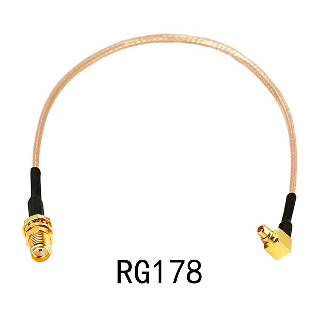 WiFI Antenna Extension SMA  Female Nut Jack To MMCX Male Plug Right Angle Pigtail Cable Adapter RG174 RG178 RG316