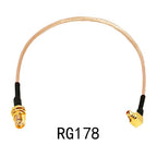 WiFI Antenna Extension SMA  Female Nut Jack To MMCX Male Plug Right Angle Pigtail Cable Adapter RG174 RG178 RG316