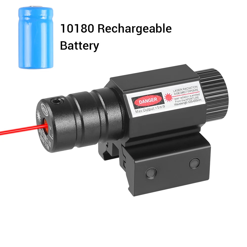 Red Green Dot Laser Sight Scope with Rechargeable Battery + Charger 11mm 20mm Picatinny Rail Mount Rifle Pistol Laser Sight