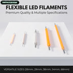 20PCS Per Box Multicolour 3V COB LED Filament 3V Edison Bulb Lamp Parts Incandescent Light Diodes Accessories Holiday Lighting