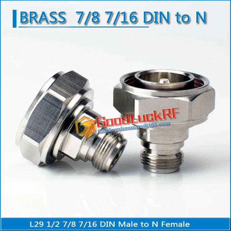 L29 7/16 DIN Male to L16 N Female Plug Straight N Female to DIN Male 50ohm Copper High-quality RF Connector Adapters For Test
