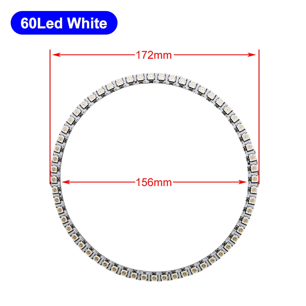 DC5V WS2812B DIY Led Ring Individually Addressable WS2812 IC Built-in 5050 RGB Round Modules Circle Arduino Light 8 To 148 Pixel