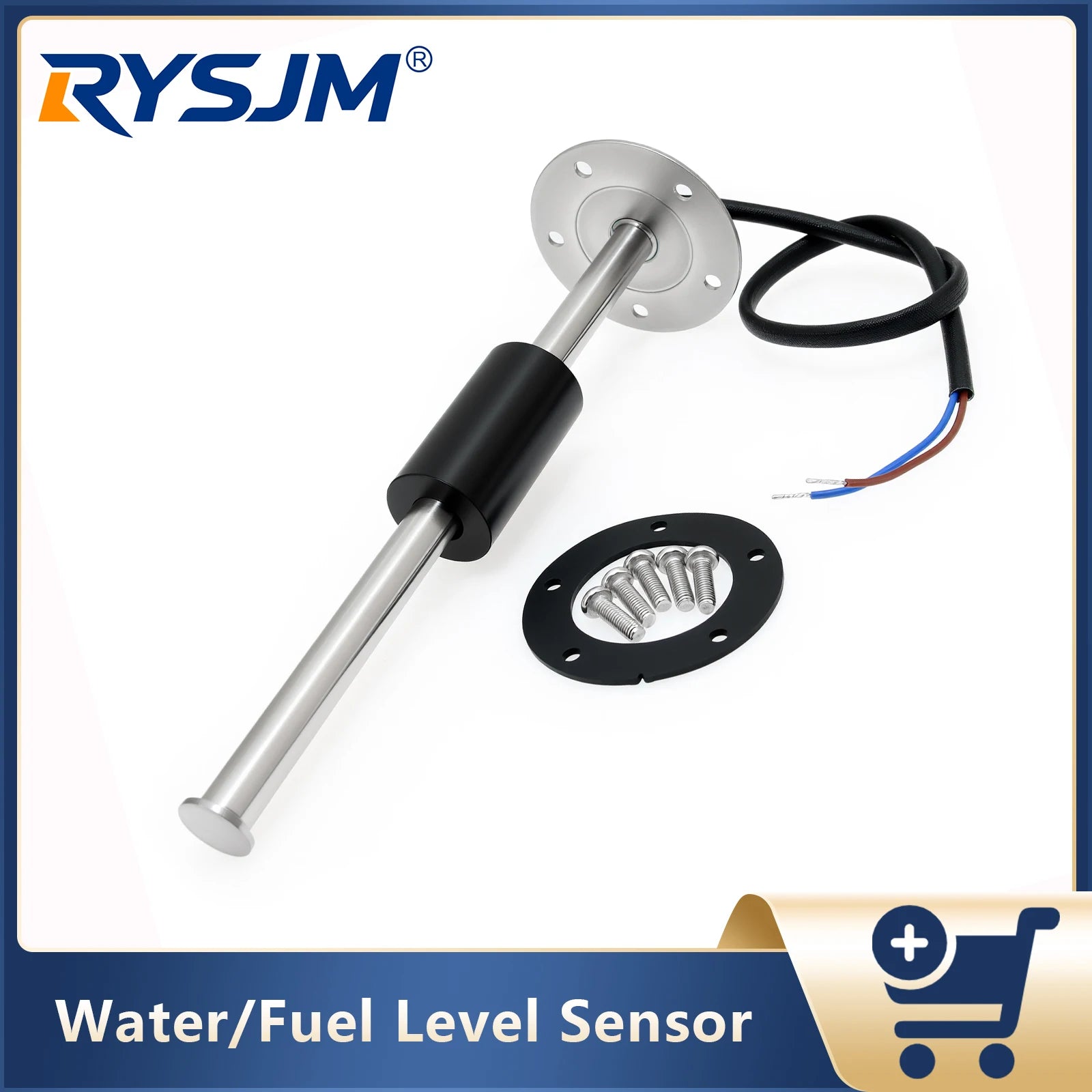 0~190ohm Stainless Steel Fuel Level Sensor For Fuel Level Gauge 100-525mm Car Boat Water Tank Level Indicator Sensor Sender Unit