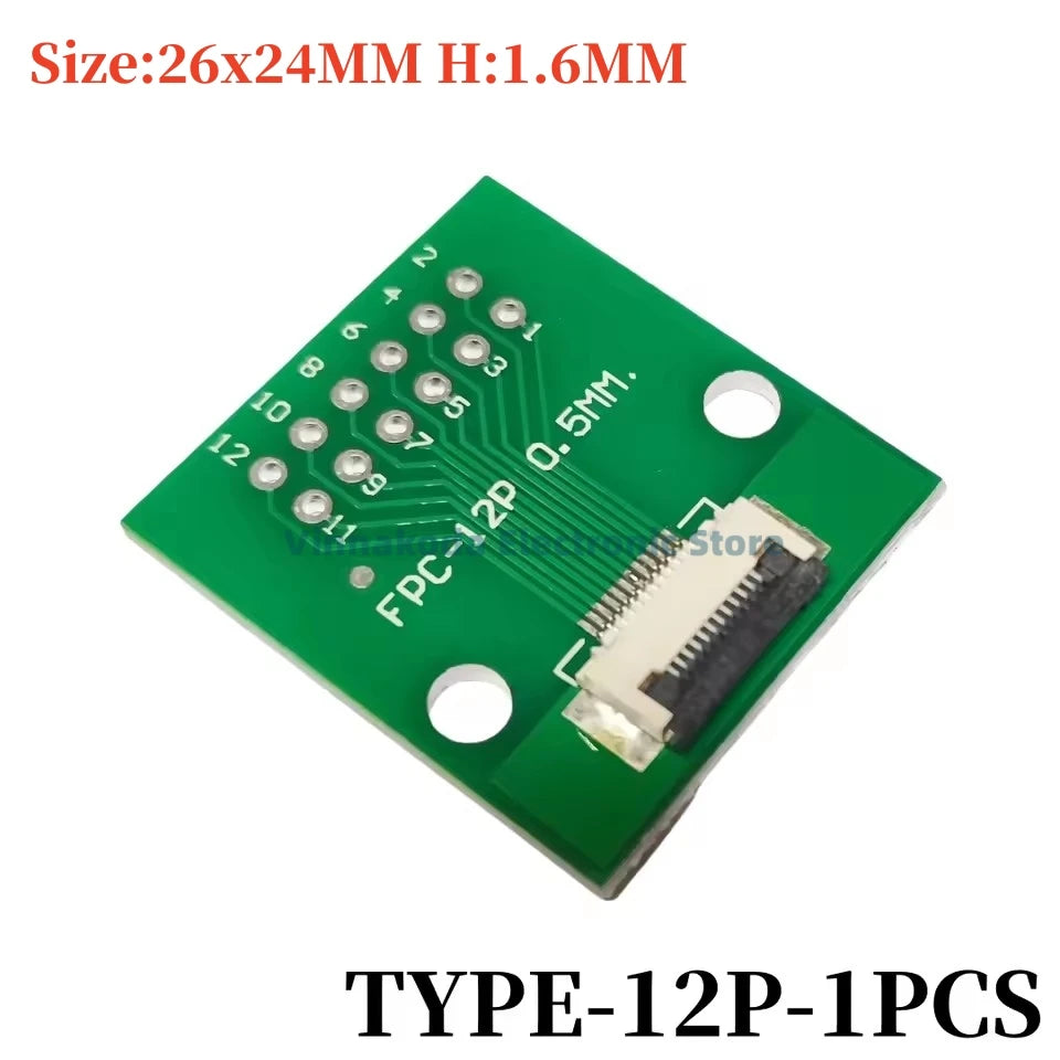 FPC FFC Flexible Cable Adapter Board 0.5mm Pitch Connector SMT to 2.54mm 4P/6P/8P/10P/12P/14P/15P/16P/18P/20P/22P/24P/26P/30P