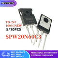 5PCS-10PCS SPW20N60C3 20N60C3 TO-247 20A 600V N-Channel MOSFET for Power Supplies Brand New In Stock