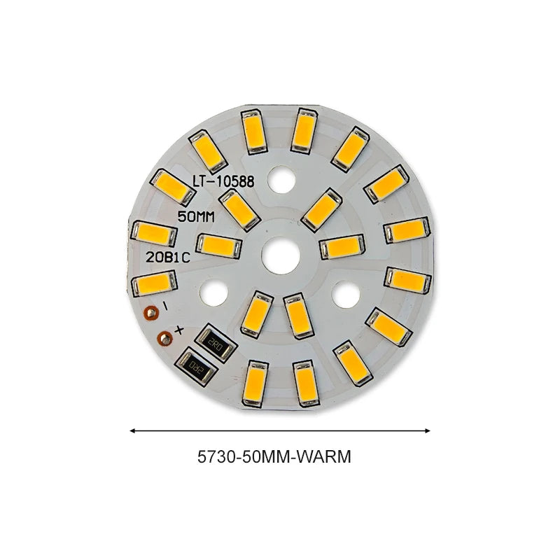 3/5/10PCS Round LED Light Board DC 5V 3W Low Voltage 5730 2835 SMD LEDs 3000K Warm or White 6000K Dimmable Bulb Lamp Panel