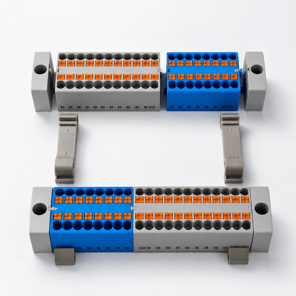 DIN Rail Terminal Block 1/5/10PCS 2.5mm2 Push In Quick Connect Electrical Wire Connector Modular Power Distribution Block