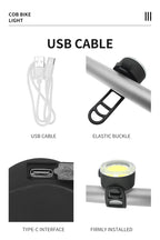 BUCKLOS COB Bike Taillights Headlight USB Rechargeable Bicycle Safety Warning Light MTB LED Front Rear Lantern Cycling Lamp Set