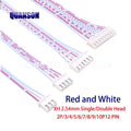 10PCS JST XH2.54 XH 2.54mm Single/Double Head Wire Cable Connector 2P/3/4/5/6/7/8/9/10P12 Pin Pitch Red Blue Male Female Plug