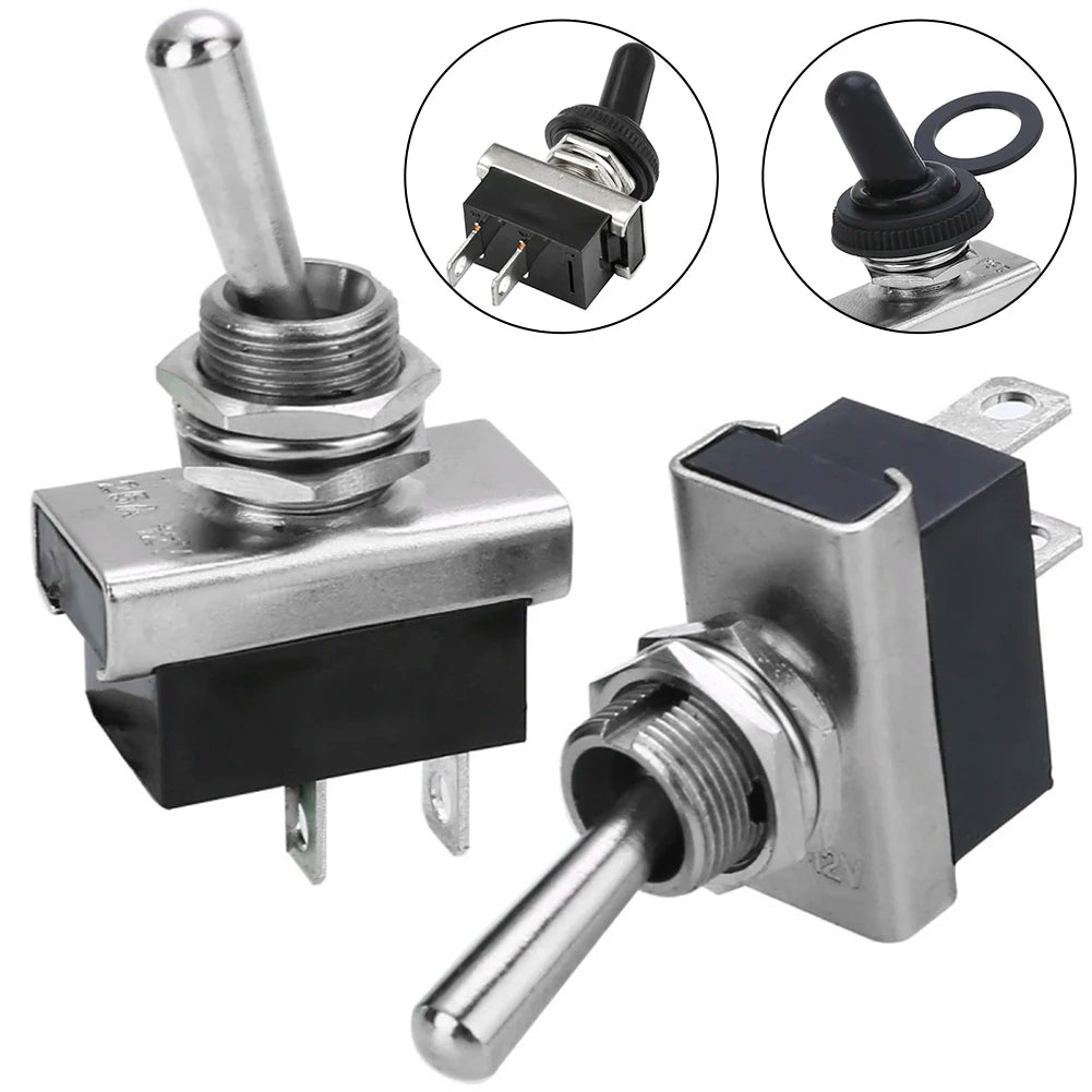 2PCS Toggle Switch KN3D-101 On/Off Switch 25A 12V 2 Pin Locking Electronics SPST SPDT DPDT Power Rocker Waterproof Cap