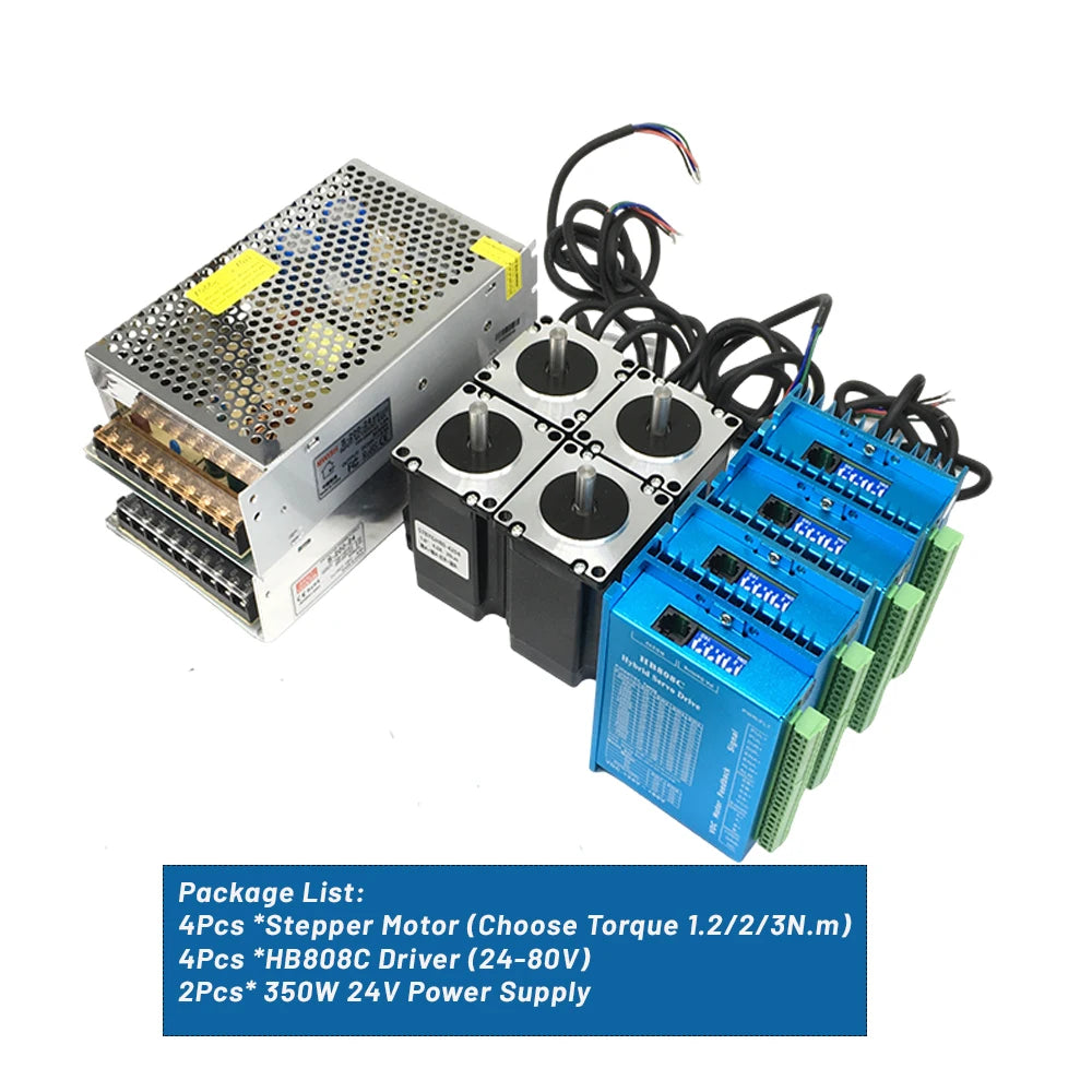1/2/3/4/5 Axis Kit Nema23 Closed Loop Stepper Motor 1.2Nm/2Nm/3 Nm DC Hybird Servo With Encoder Motor Drive Kit  For CNC