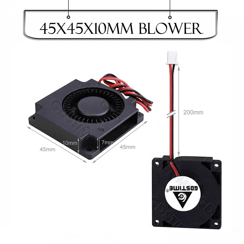 Gdstime 4010 24V Blower 12V 5V Cooler Fan 5015 Radial Fan 50x15MM Turbine Cooling Fan 30MM Micro Fan for 3D Printer Part Cooling