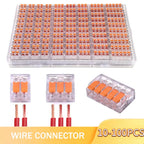 Quick PlugIn Multi Port Universal Orange Wire Connector Terminals Two Hundred Fifty Volt Thirty Two Amp Electrical Connectors