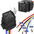 1PC 12V 40A Relay 5 Pin Waterproof Auto Relay Heavy Duty 12AWG and 16AWG Car Relay Kit with Harness Set for 12 Volt Automotive