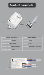 220V 100W LED  Touch Sensor/Door Sensor Gesture Sensor Switch Suitable for cabinet furniture gesture sensor  smart home switch