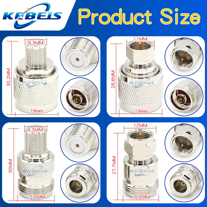 1PCS L16 N To F TV Male Female Straight Connector Adapter L16 N Male Female To F TV Male Female Imperial Coax Converter
