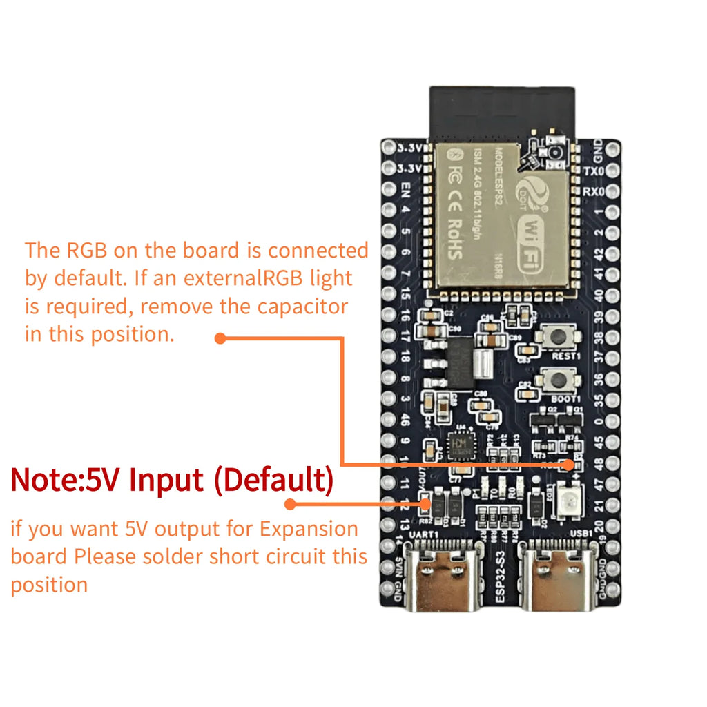ESP32-S3 Wifi BT Module Development Board for Arduino IDE ESP32-S3 N16R8 44Pin Type-C 16MB Flash 8M PSRAM ESP32 S3