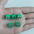 50PCS KF301 Screw 2Pin 5.0mm Straight Pin PCB Screw Terminal Block Connector