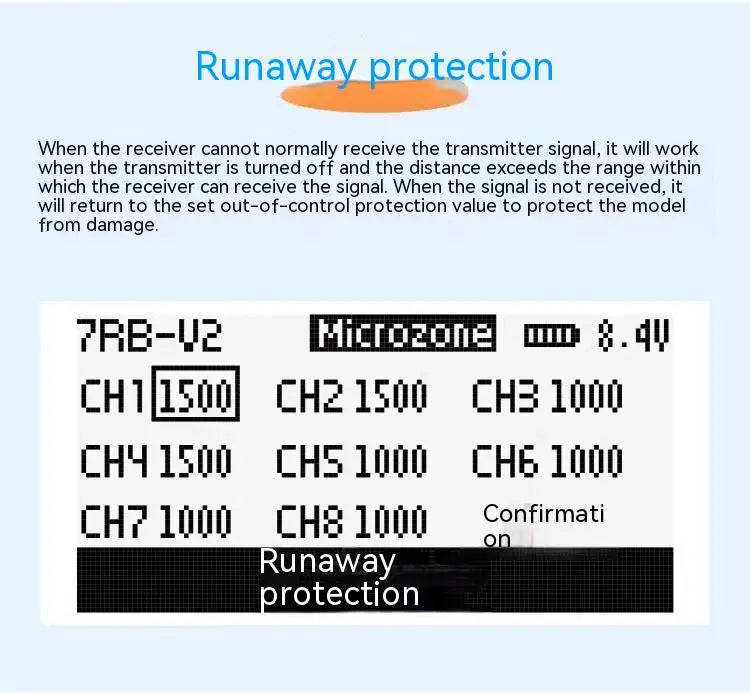MicroZone MC7 C7 MINI 2.4G Controller Transmitter with MC8RE Receiver Radio System for RC Aircraft Drones Multirotor Helicopters