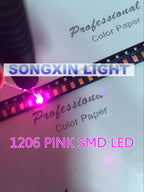 100pcs 1206 SMD LED White Red Blue Yellow Green Orange Warm White Pink Purple Uv RGB Ice Blue Orange Amber Light Emitting Diode