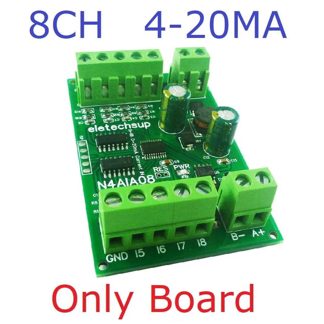 22CH 4-20MA Current & 2CH 0-30V Voltage Input RS485 AI Module 24CH 12-bit ADC Collector Board MODBUS RTU PLC IO