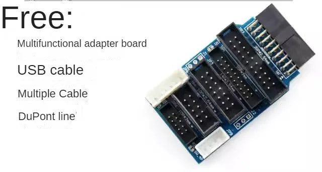 JLINK V8 V9 Simulator Downloader STM32 Singlechip  J-Link 1.8V-3.3V-5V Gold Sinking Process