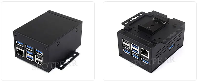 Raspberry Pi 5 Industrial grade large space metal Case D For PoE HAT/official Active Cooler PCle