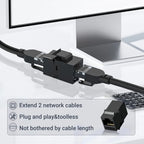 1-24PCS Cat6 RJ45 Keystone Coupler Network Ethernet Dual Straight Head Lan Cable Connectors Internet CAT 6 6a Extender Plug