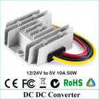 12V 24V to 5V DC Converter Regulator 3A-100A Car Step Down Reducer LED Lighting Display CE Certified Waterproof Dustproof