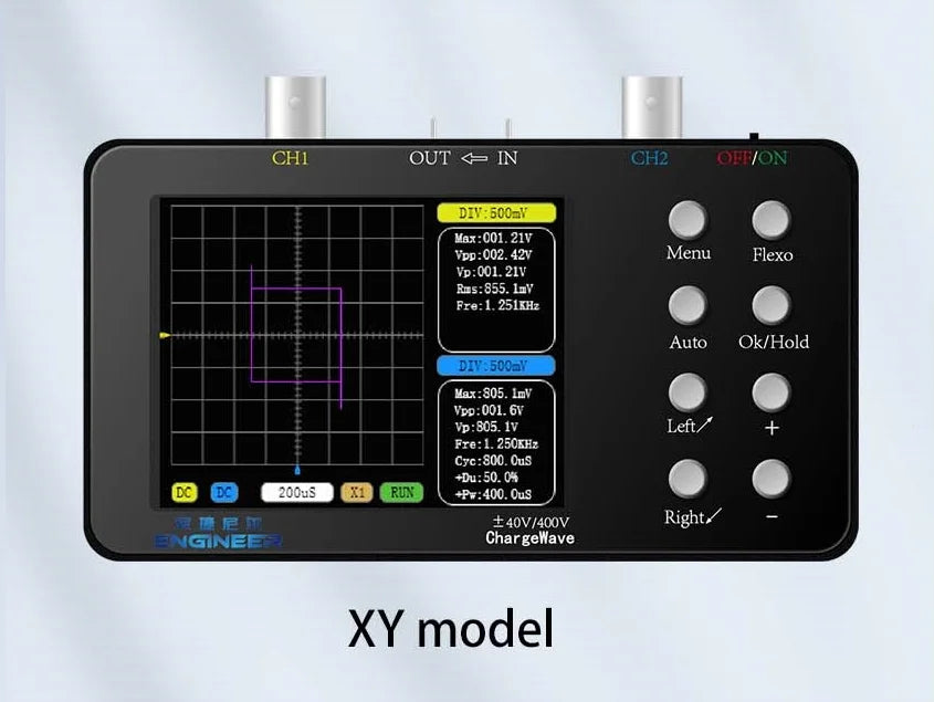 50M SCO2 Dual-Channel Digital Oscilloscope 10MHz Sampling Rate 2.5 KSA/s Analog Bandwidth Automatic PWM Electronic Repair Tool