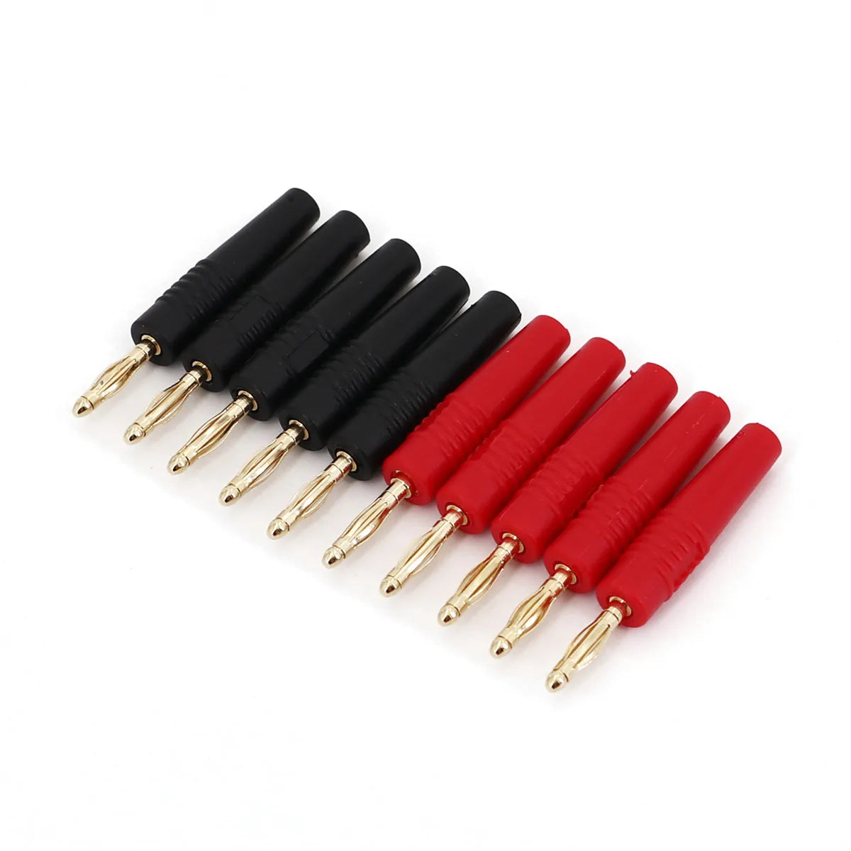 10Pcs Small Size 2mm Brass Gold Plated Male Banana Plug Wire Solder Type Connector