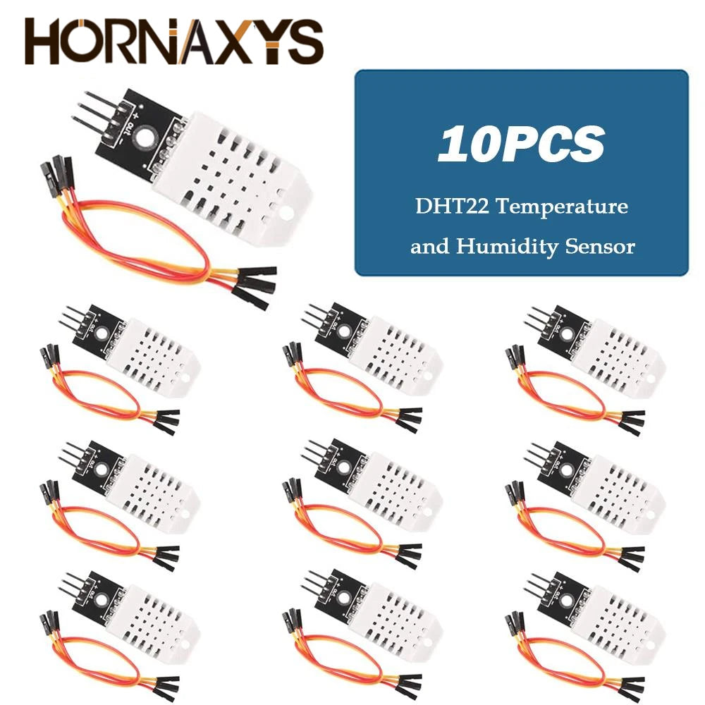 1-10pcs DHT22 Digital Temperature and Humidity Sensor AM2302 Module+PCB with Cable