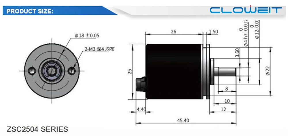 Cloweit 25mm Incremental Encoder 4mm Shaft Rotary  100 200 360 400 500 600 800 PPR 5-24VDC E6A2-CWZSE Automation Sensor Switches