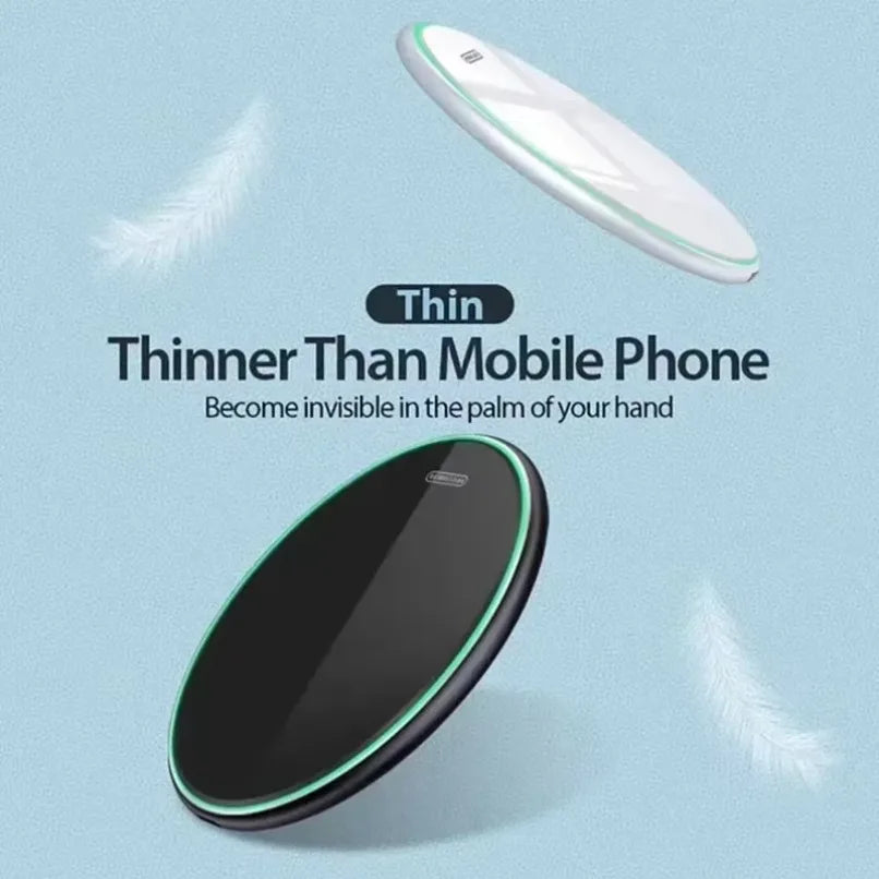 Phone Acrylic Metal Wireless Charger Station Led Light for iPhone 16 15 14 13 12 Pro Max Samsung S24 Xiaomi Mini Fast Charging