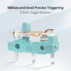1Pcs Kailh New Style GM8.0 Micro Switch 90 Million Lifespan Gaming Mouse 3Pin Transparent shell Blue Dot